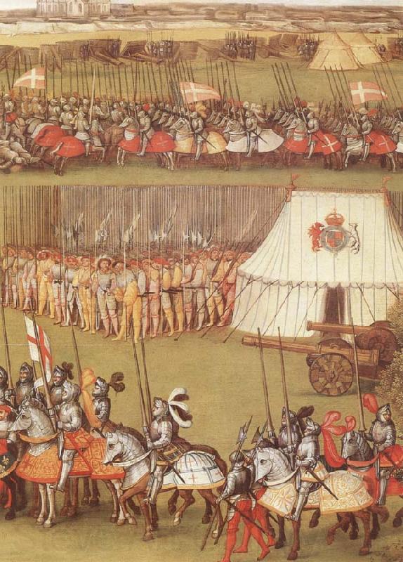 unknow artist Cavalry and pikemen assembled at Therouanne in 1513 for the meeting between Henry VIII and the Emperor Maximilian I Spain oil painting art